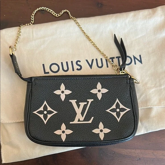 Louis Vuitton Black and Gold Clutch with Metallic Accents - Picture 3 of 3